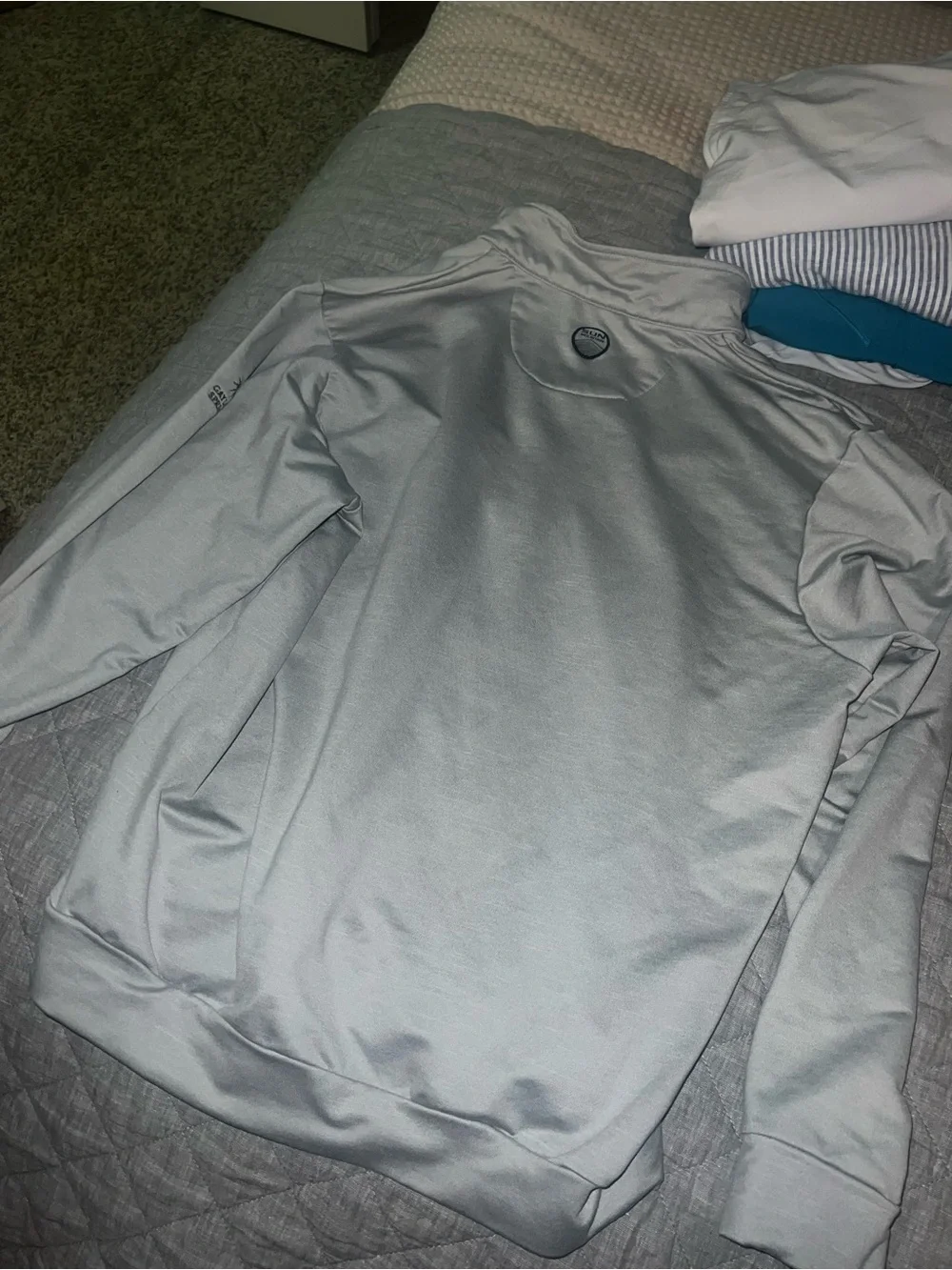 Men's Lightweight Quarter-Zip Pullover Jacket — Light Gray